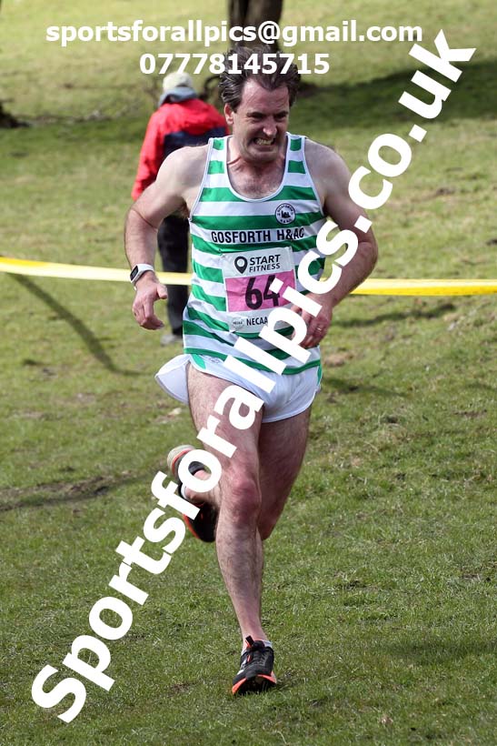 Masters men 2021 NECAA Cross Country Relays, Thornley Farm, Peterlee, Saturday, April 10th. Photo: David T. Hewitson/Sports for All Pics